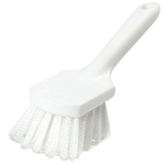 Carlisle® Sparta Bent Handle Utility Scrub Brush, White, 8" - 40545 00
