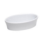 Browne® Oval Ceramic Baking Dish, White, 9 oz (6/EA) - 564004W