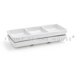 Front of the House® Divided Dish, 3-Compartment, 1 oz - DSD017WHP23