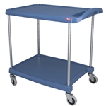 Metro® myCart Series Polymer Utility Cart 2-Shelf, Blue, 20" x 30" - MY2030-24BU