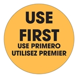 Ecolab® SupeRemovable 'Use First' Sticker, English/Spanish/French, 2" - 92682143