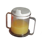 Parsons® ADL Double Handled Mug w/ Lid, Clear, 10 oz - 16T123
