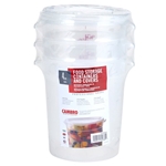 Cambro® Round Food Storage Containers w/ Lids Set, Translucent,  4 qt (3/PK) - RFS4PPSW3190
