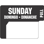 Ecolab® DuraLabel Day Sticker, Sunday - 90060096