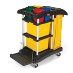 Rubbermaid® Hygen™ Microfiber Cleaning Cart, 48-1/4"L X 22"W X 44"H - FG9T7400BLA