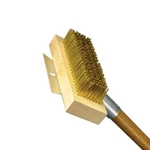 Felton Brushes® Ultimate Grill and Oven Brush w/ Horizontal Scraper, Brass, 30" - CHEF203