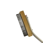 Felton Brushes® Curved Handle Broiler Brush, Steel, 24" - CHEF401