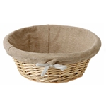 Matfer Bourgeat® Linen Lined Table Top Bread Basket, 8-3/4" DIA - 573476