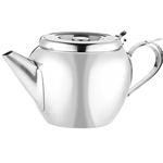 Browne® Stainless Steel Stackable Teapot w/ Strainer, 12 oz - 515152