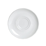 Steelite® Varick Cafe Porcelain Double Well Saucer, White, 6.25" - 6900E530