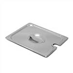 SignatureWares® Slotted Stainless Steel Steam Table Pan Cover w/ Handle, Half Size - STEAMPAN120CS