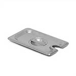 SignatureWares® Slotted Stainless Steel Steam Table Pan Cover w/ Handle, 1/9 Size - STEAMPAN190CS