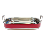 Tablecraft® Tri-Ply Roasting Pan, Red, 6 qt - CW2032R