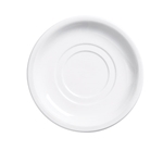 Browne® Palm Ceramic Double Well Saucer, White, 5.5" (3DZ) - 563972
