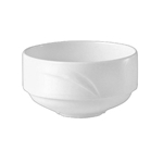Steelite® Alvo Unhandled Stacking Soup Bowl, White, 10 oz (3DZ) - 9300C512
