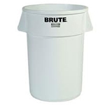 Rubbermaid® BRUTE Waste Container 32 Gal, White - FG263200WHT