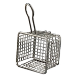 American Metalcraft® Stainless Steel Mini Fry Basket, Square, 4" x 4" x 3" - FRYS443