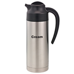 Service Ideas® SteelVac™ Vacuum Cream Carafe, 1 L - S2SN100CRET