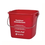 San Jamar® Kleen-Pail® Sanitizer Bucket, Red, 6 qt - KPP196RD