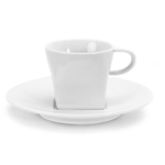 BIA Porcelain® Cubic Espresso Cup, White, 2.5 oz - 903238WH