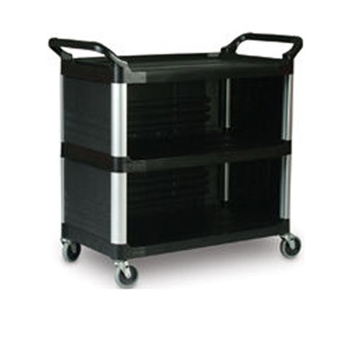 Rubbermaid® Utility Cart with Enclosed End Panels on 3 Sides - FG409300BLA