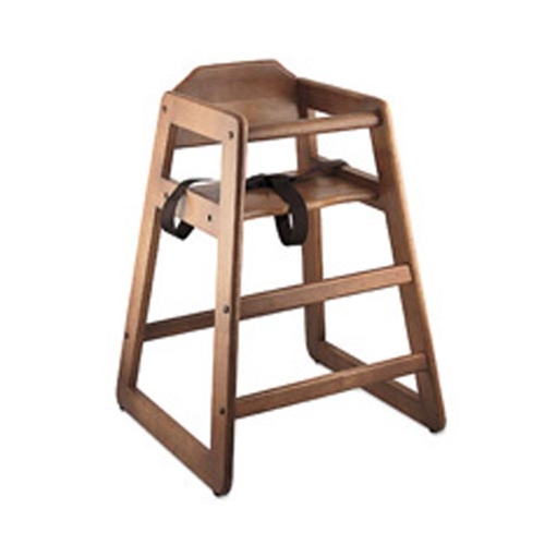 Browne® Wooden High Chair, Walnut - 80976
