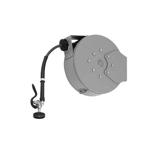 T&S® Hose Reel System, Enclosed, Stainless Steel, 3/8" x 50 ft w/ Spray Valve - B-7142-C01
