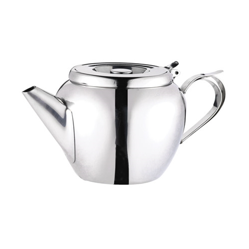 Browne® Stainless Steel Teapots Stackable w/ Strainers, 32 oz - 515153