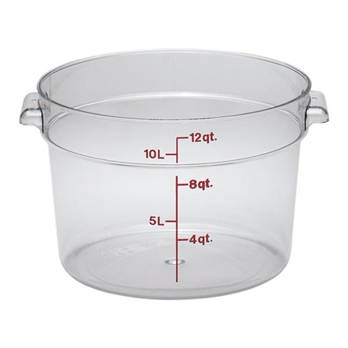 Cambro® Camwear® Round Container, Clear, 12 qt - RFSCW12135