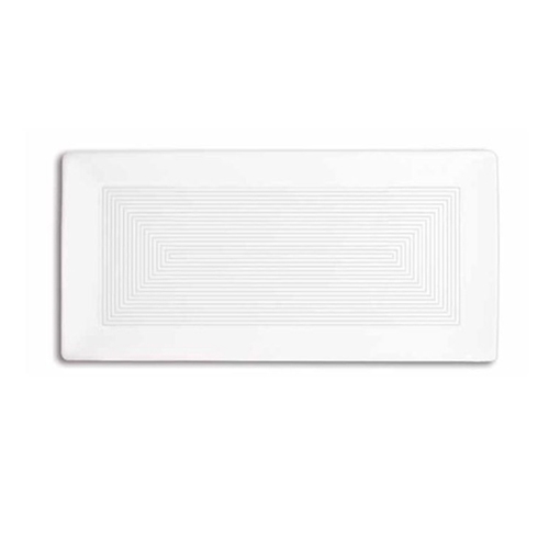 Front of the House® Spiral Rectangular Plate, 14" x 7" (4EA) - DDP004WHP21