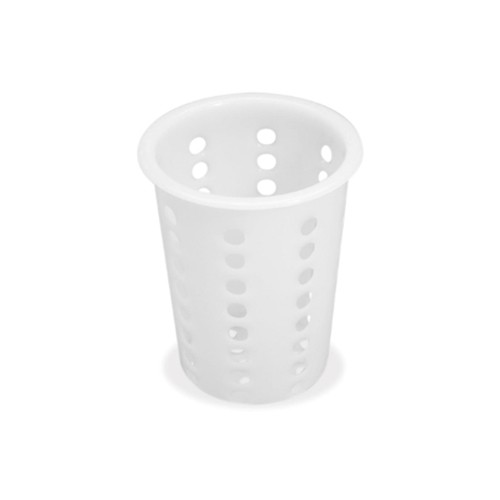 Browne® Perforated Flatware Cylinder, White, 4.3" - 5735Browne® Perforated Flatware Cylinder, White, 4.3" - 5735