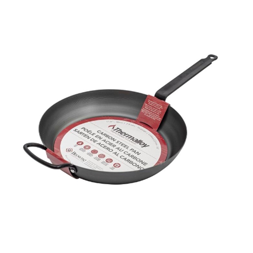 Browne® Thermalloy® Carbon Steel Fry Pan w/ Helper Handle, 11.8" - 573742