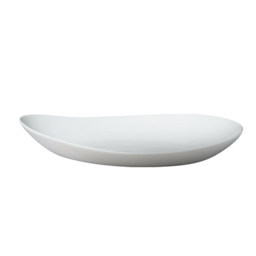 Cameo China® Ovation Egg-Shaped Plate, White, 10.5" (18/CS) - 710-G105
