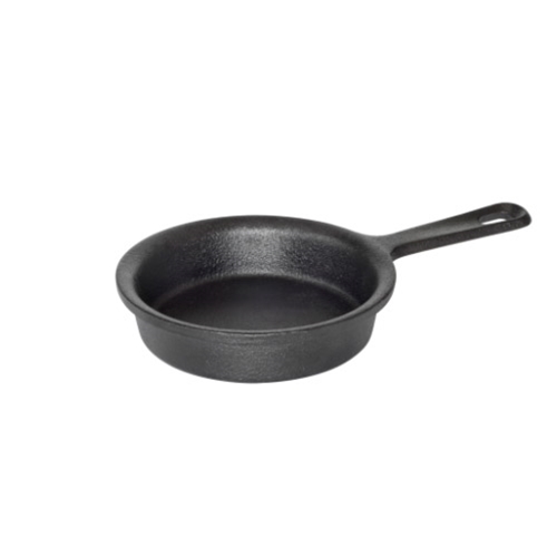 Browne® Thermalloy® Round Seasoned Cast Iron Skillet, 4" - 573724