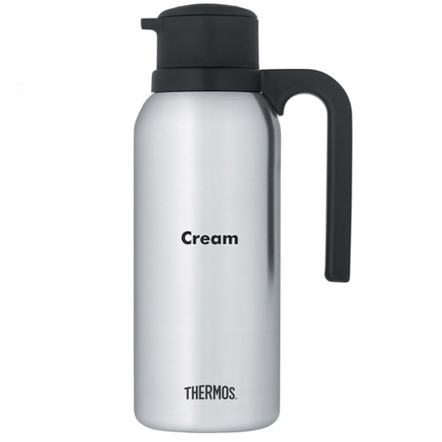 Thermos® Twist & Pour™ Stainless Steel Vacuum Carafe, "CREAM", 32 oz (0.9L) - FN364
