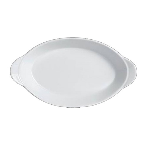 Steelite® Varick Cafe Porcelain Oval Rarebit, White, 8 oz - 6900E547