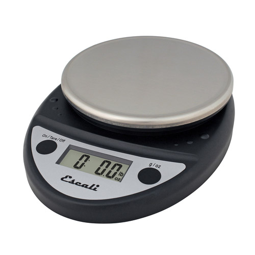 San Jamar® Round Escali Digital Scale,  Charcoal Black, 11 lb x 0.1 oz- SSCDGP11Bk