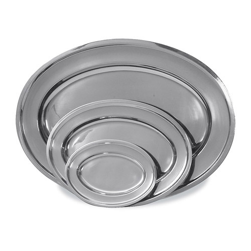 Browne® Stainless Oval Platter, 10" X 7-3/10" - 574180