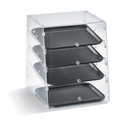 Vollrath® Slant Front Counter Top Display Case w/ Front Doors, (4) Trays - KDC1418-4F-06