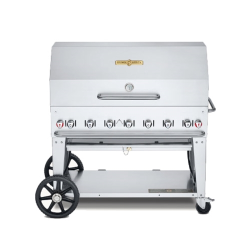 Crown Verity® Mobile Grill  w/ Dome Package,  6 Burners, 48" - CV-MCB-48RDP-LP