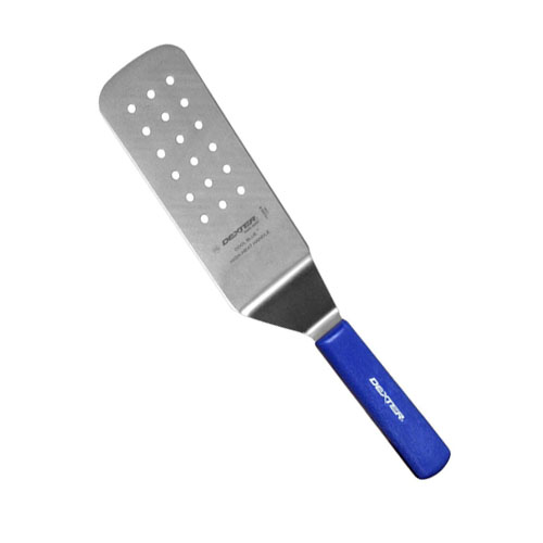 Dexter-Russell® Sani-Safe® Cool Blue™ Perforated Turner, 8" X 3" - PS286-8H-PCP