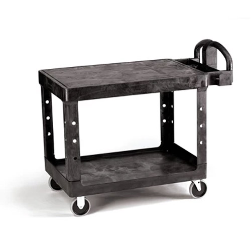 Rubbermaid® Flat Shelf Utility Cart, 43-7/8"L X 25-5/8"W X 33-5/16"H, 500 lb Capacity Per Shelf - FG452500BLA