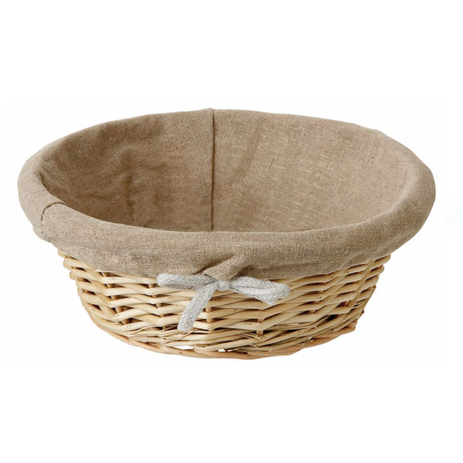 Matfer Bourgeat® Linen Lined Table Top Bread Basket, 8-3/4" DIA - 573476