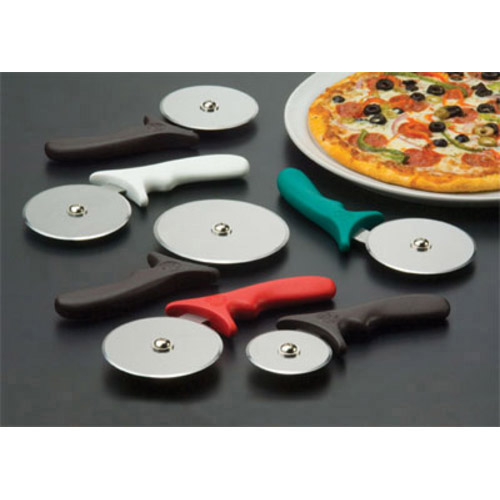 American Metalcraft® Pizza Cutter, White, 4" Wheel - PIZW1