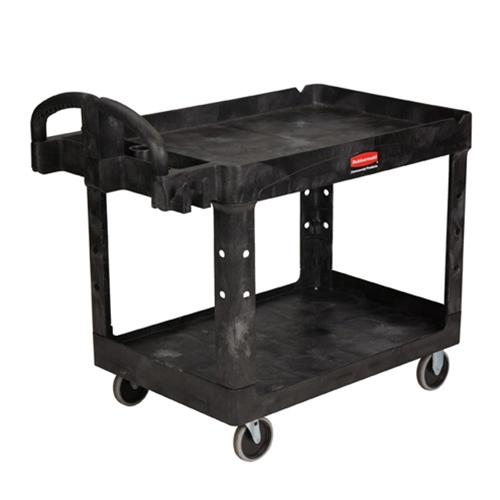 Rubbermaid® Heavy-Duty Utility Ergo Handle Utility Cart, Black, 500lb - FG452088BLA
