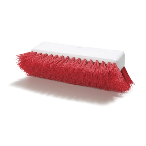 Carlisle® Sparta Hi-Lo Floor Scrub Brush, Red, 10" - 40423EC05