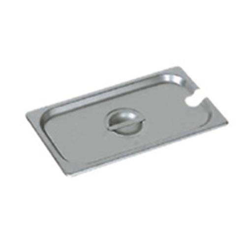 Browne® Stainless Steel Notched Steam Table Pan Cover, 1/4 Size - 575559