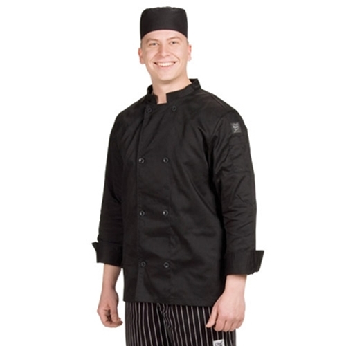 Chef Revival® Chef Coat, Black, Small - J061BK-S