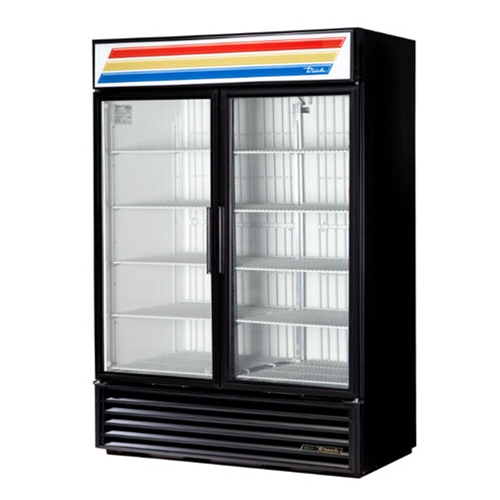 True® Glass Door Merchandiser Freezers, Black, 2 Door - GDM-49F-HC-TSL01(BLK)
