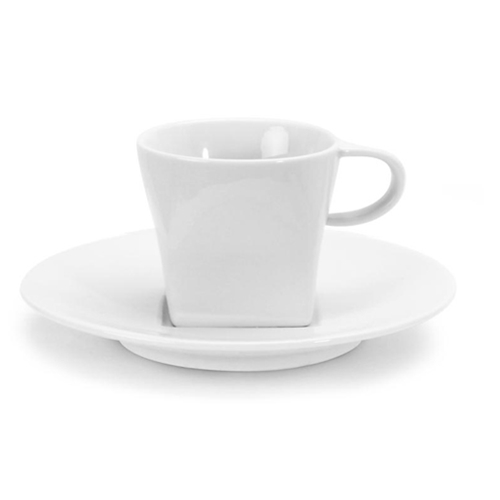 BIA Porcelain® Cubic Espresso Cup, White, 2.5 oz - 903238WH